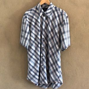 Indigo Palms Men’s Casual Shirt, 100% Tencel